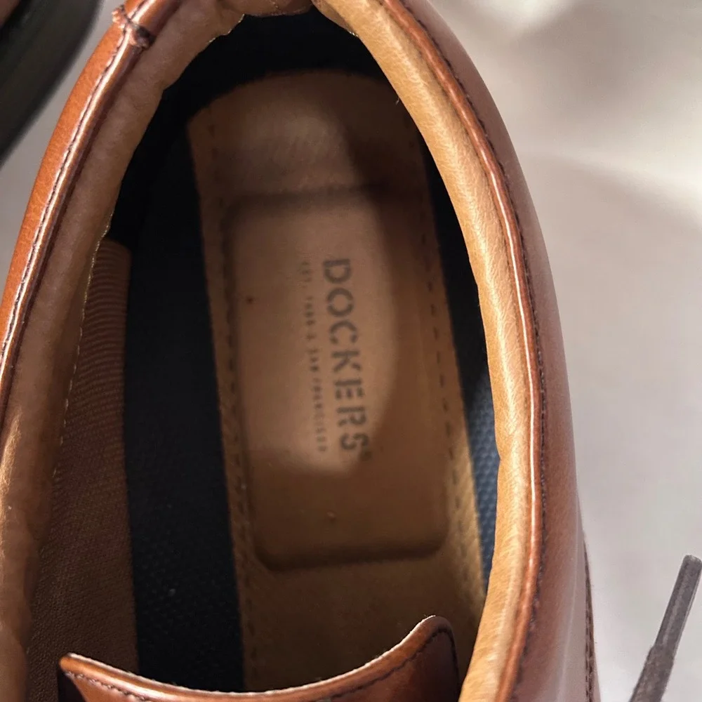 Dockers Mens Garfield Cap‎ Toe Oxford Dress Shoes Brown Size 12M  NWOB